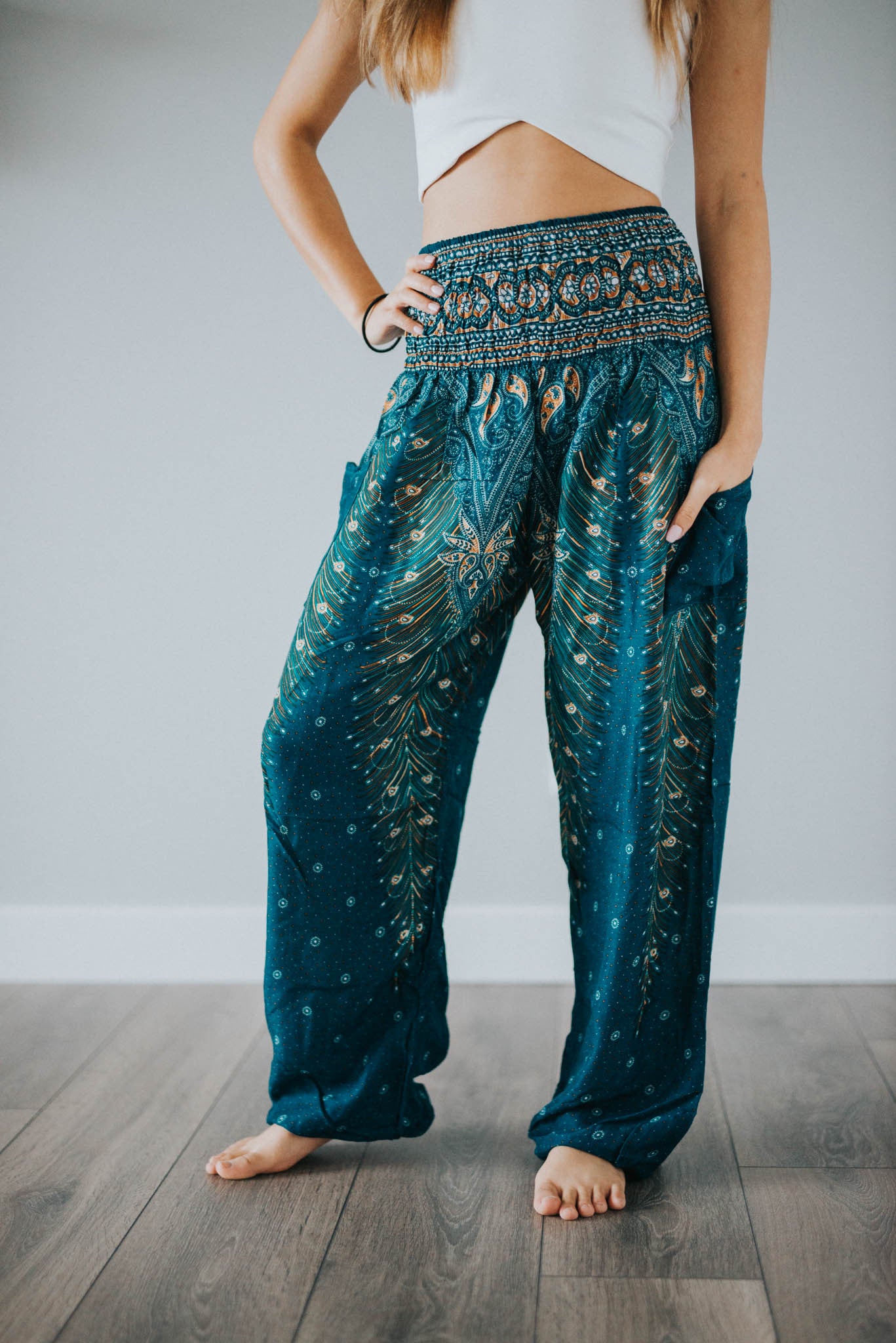 One Tribe Apparel Women's Elephant Pants from Thailand Midnight
